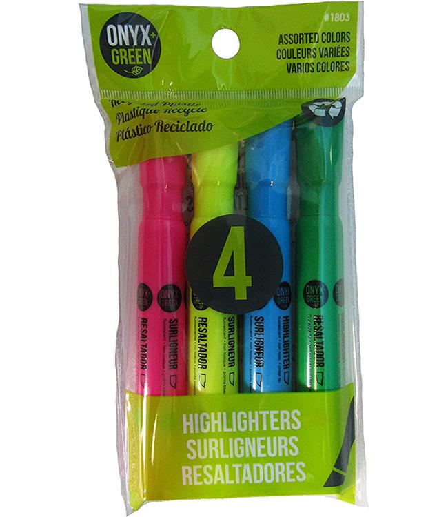 HIGHLIGHTERS REC 4PK ASST