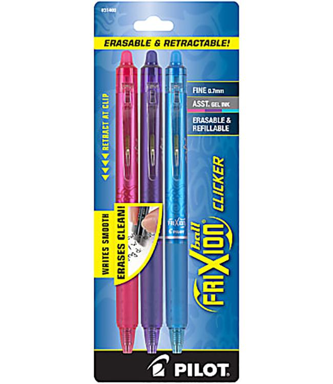 PEN FRIXION .7MM 3PK FASH