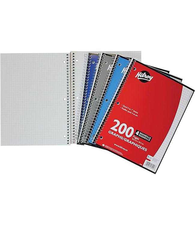 NOTEBOOK HILRY 200PG QUAD