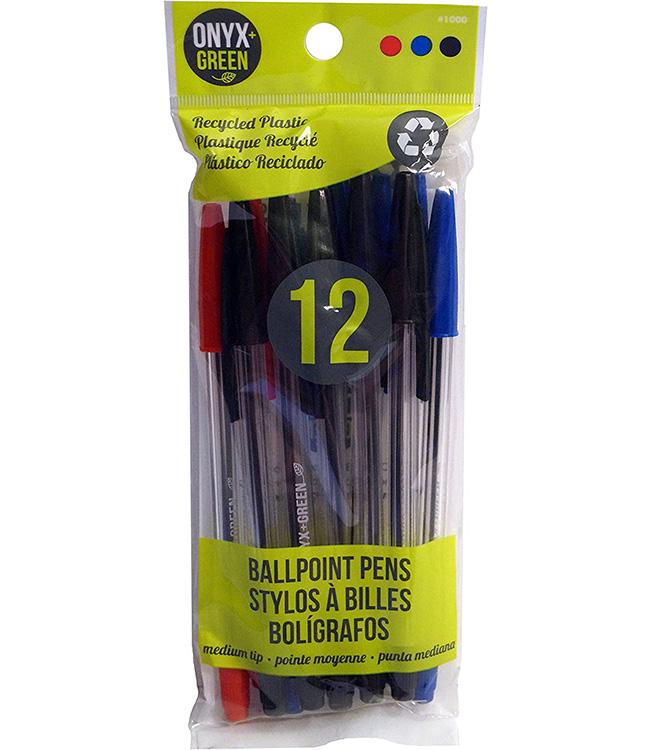 PENS RECYCLED 12 PK ASST