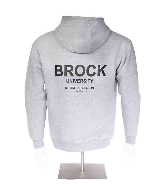 No String Hoodie Grey Brock University Campus Store