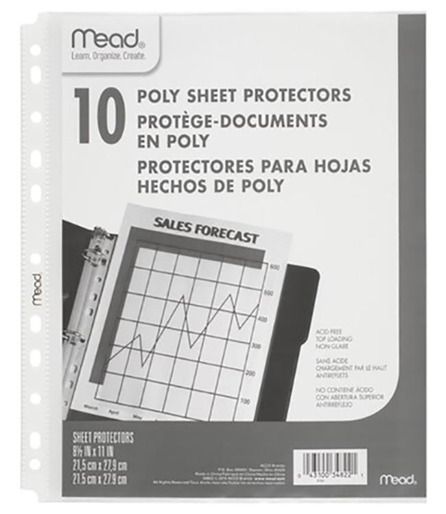 SHEET PROTECTORS 10/PKG