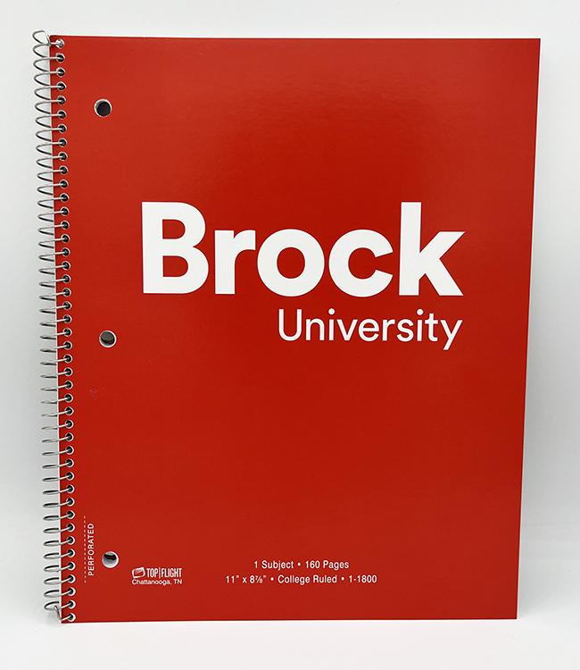 NOTEBOOK BROCK RED 1 SUBJ